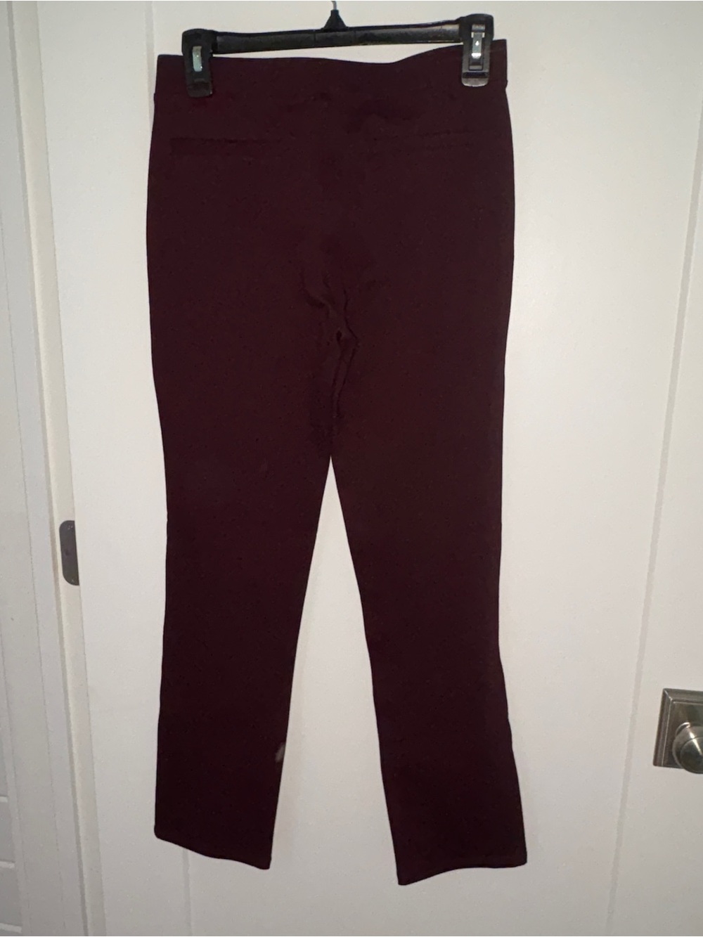 NWOT Quince ultra stretch ponte knit straight leg pant sz S petite burgundy